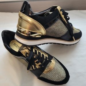 Brand New Michael Kors Billie Trainer Sneakers Glitter Chain- Mesh Women's Size